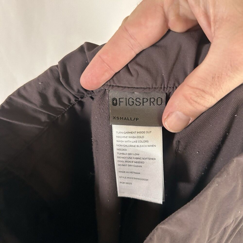 Figs Pro Pants Women's XS Solid Purple Pleated Pockets Nylon Blend Snap Zip - Picture 9 of 9